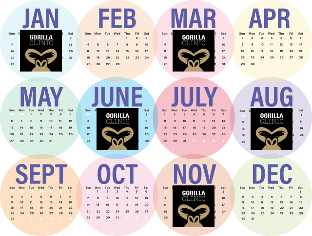 カレンダーとゴリラ